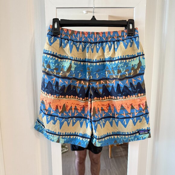 Patagonia Baggies Swim Shorts Boys XL Geometric Print Multicolor - Picture 1 of 4